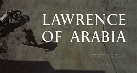 Lawrence of Arabia (1962) — Art of the Title