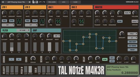 TAL-NoiseMaker by TAL Software - Synth (Analogue / Subtractive) Plugin VST VST3 Audio Unit AAX CLAP