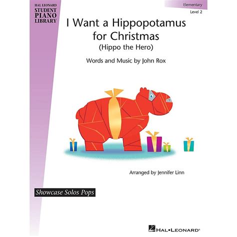 Christmas Sheet Music, Kids Christmas, Christmas Cards, Hippopotamus For Christmas, Hal Leonard ...