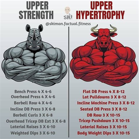 *UPPER STRENGTH UPPER HYPERTROPHY* - Follow @TheTrainingManual for ...