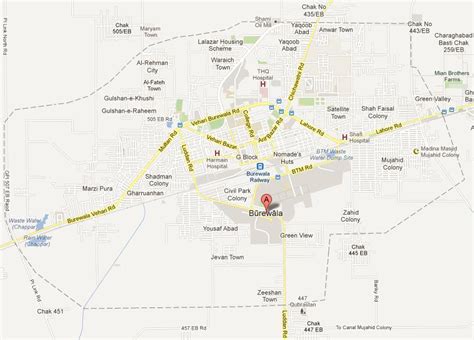 Burewala City Map in Vehari District – Paki Mag