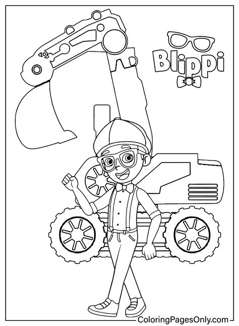 Printable Blippi Coloring Page - Free Printable Coloring Pages