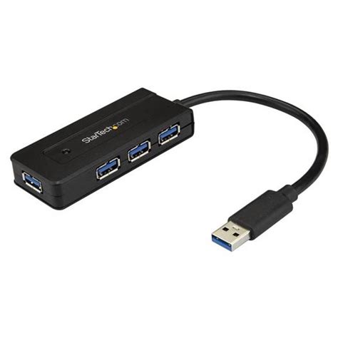 StarTech 4 Port USB 3.0 Hub - Mini Hub w/ Charge Port - Power Adapter ...