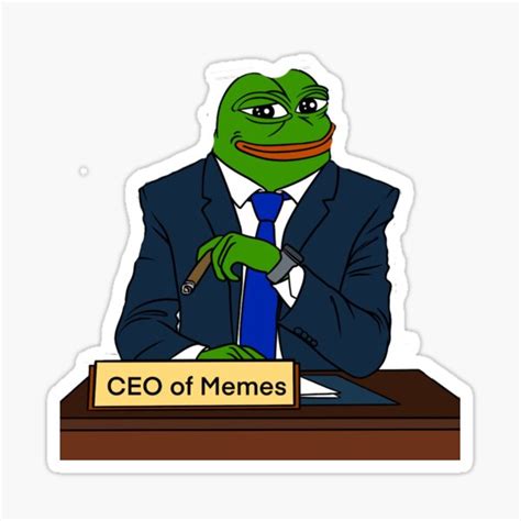 "CEO of Memes" Sticker for Sale by WesternType | Redbubble