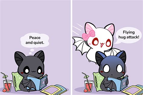 I'm Making Comics About Cute Bat Couple | Bored Panda