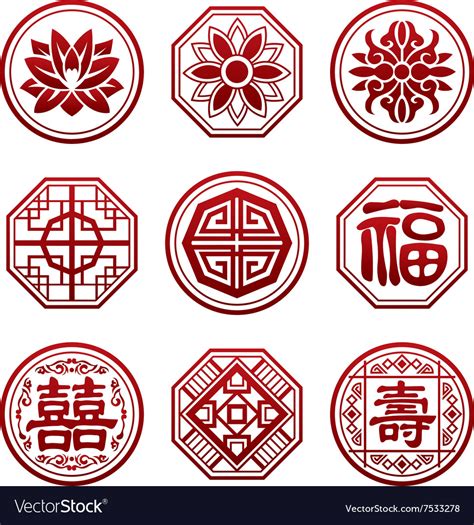 Chinese new year icon paper cut Royalty Free Vector Image