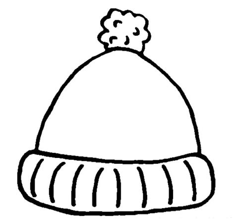 Simple Winter Hat Coloring Pages | Coloring Sun - ClipArt Best - ClipArt Best