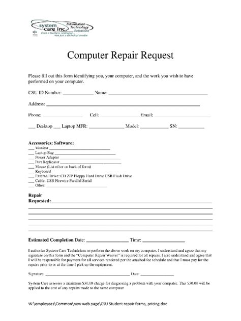 Computer Repair Price List PDF: Complete with ease | airSlate SignNow