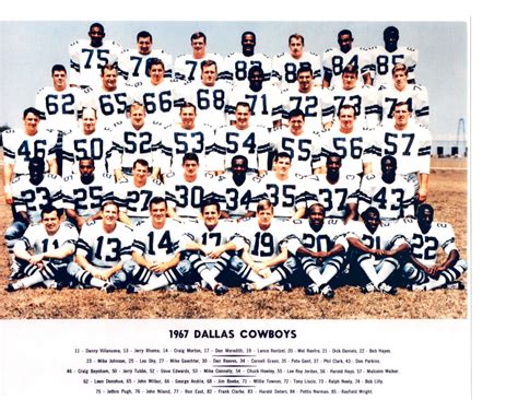 1967 DALLAS COWBOYS 8X10 TEAM PHOTO RENTZEL LILLY PUGH FOOTBALL TEXAS ...