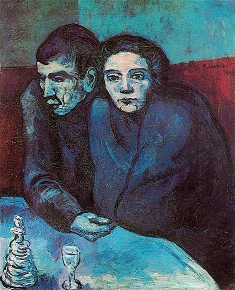 Man and woman in café, 1903 - Pablo Picasso - WikiArt.org