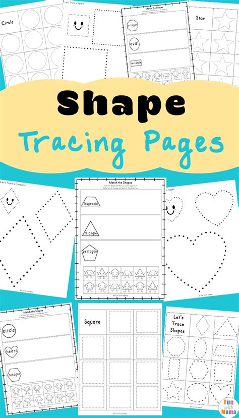 Free Shape Tracing Worksheets Preschool and Kindergarten - Worksheets Library
