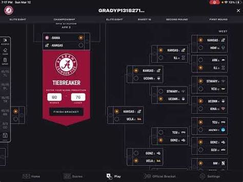 My March madness bracket challenge - YouTube
