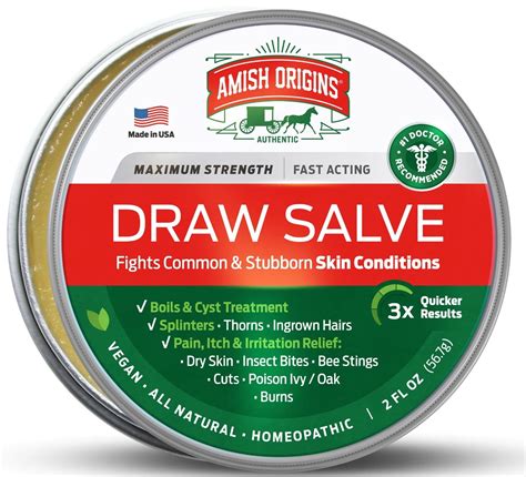 Buy Drawing Salve Ointment 1oz, ingrown Hair , Boil & Cyst, Splinter Remover, Bug and Spider ...