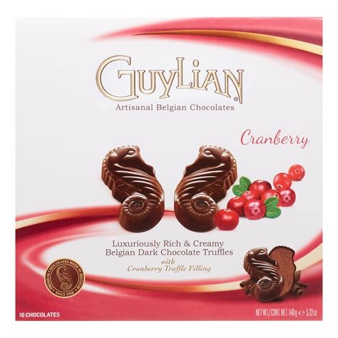 Guylian Belgian 16-Piece Chocolate Cranberry Seahorse Truffles, 5.2 Oz - Walmart.com