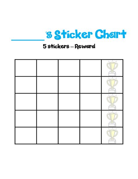 Blank Sticker Chart Template Free Download