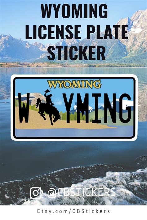 Wyoming License Plate Vinyl Decal Wyoming Sticker Laptop | Etsy | License plate, Custom license ...