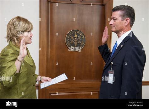 US Marshals Service Director Stacia Hylton swears in David L. McNulty as the new Marshal for the ...