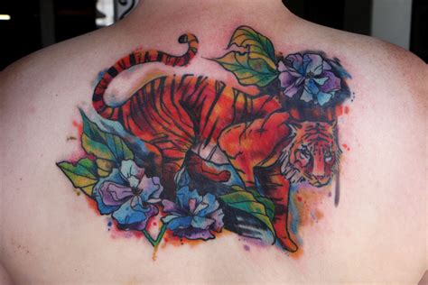 Watercolor Tattoos Tiger Ideas - Flawssy