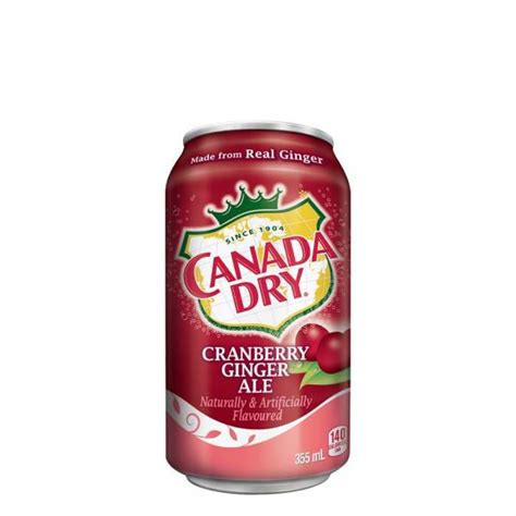 Canada Dry 330mL Cranberry Ginger Ale Soda - Loads of Water