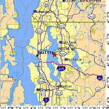 Medina, Washington (WA) ~ population data, races, housing & economy