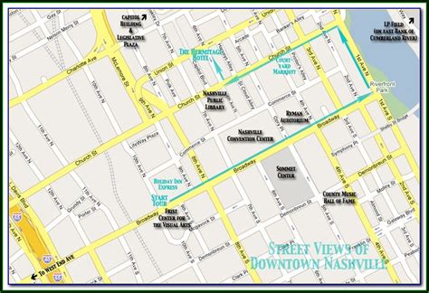 Map Of Downtown Nashville With Hotels And Attractions - map : Resume ...