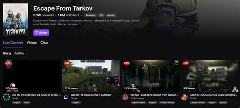 Escape from Tarkov is Dominating Twitch Thanks to Loot Drops