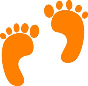 Orange Small Footprints Clip Art at Clker.com - vector clip art online, royalty free & public domain