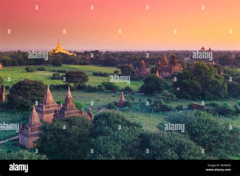 Myanmar (Burma), Temples of Bagan (Unesco world Heritage Site Stock ...