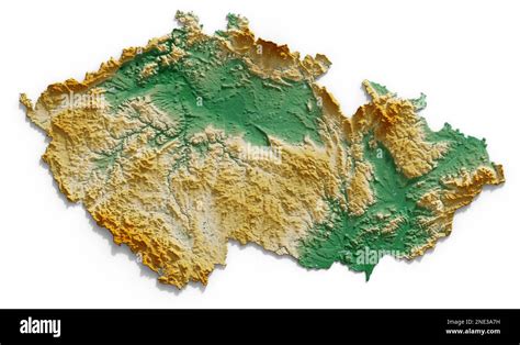 Czech republic relief map Cut Out Stock Images & Pictures - Alamy