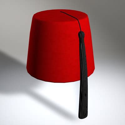 3d fez hat model