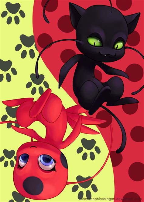 Tikki and Plagg by blacksapphiredragon on DeviantArt