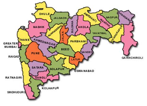 List Of Districts in Maharashtra State | Maharashtra Dist List - Maharashtra's Villages ...