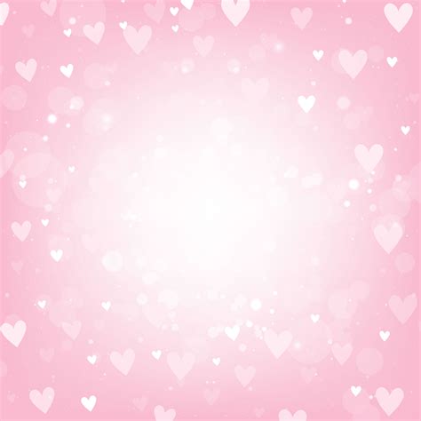 Pink Valentines Day background with hearts and bokeh lights 570574 ...