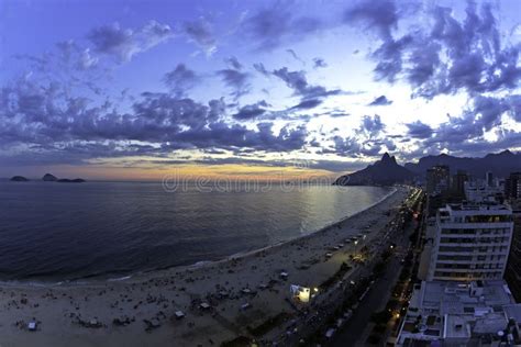 Ipanema Beach sunset stock image. Image of leblon, brazil - 25523339