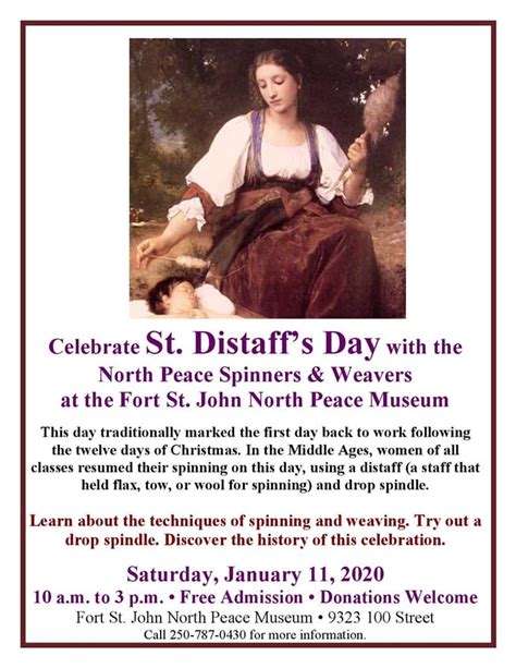 St. Distaff’s Day Celebration | Fort St. John Arts Council