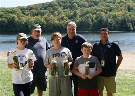 Lackawanna County Parks & Recreation staff presented trophies to the winners in the 9 – 12 age ...