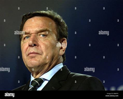 German Chancellor Gerhard Schroeder Stock Photo - Alamy