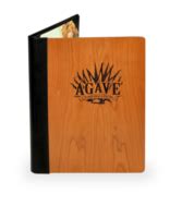 Double Solid Wood Menu Covers