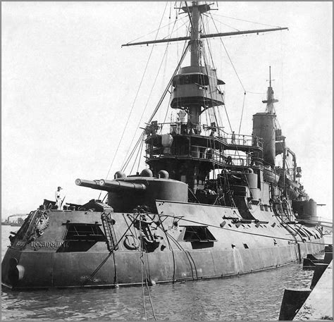 Imperial Russian Navy predreadnought battleship Tsesarevich at Qingdao ...