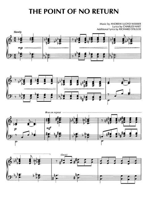 THE POINT OF NO RETURN Piano Sheet music | Easy Sheet Music