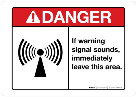 Danger - If Warning Signal Sounds - Mining Safety Wall Sign - PHS Safety