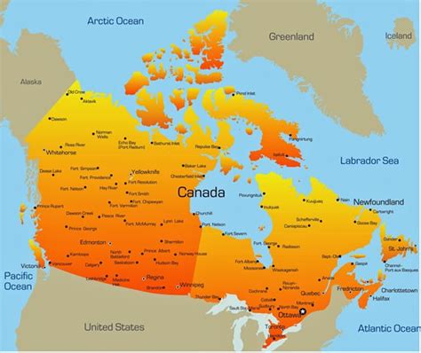 Mapa De Canada Con Sus Ciudades Mas Importantes Bordado En 2019 Images ...