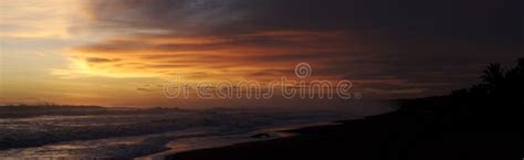 Beach sunset panorama stock image. Image of panoramic - 5700675