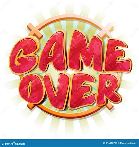 Game Over Message in Vector Cartoon Style Stock Vector - Illustration ...