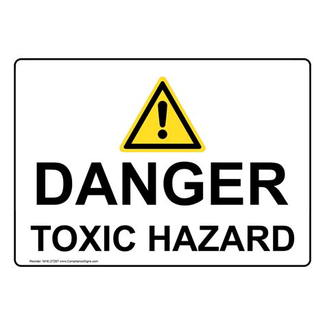 Danger Toxic Hazard Sign NHE-27287 Hazmat Pesticide