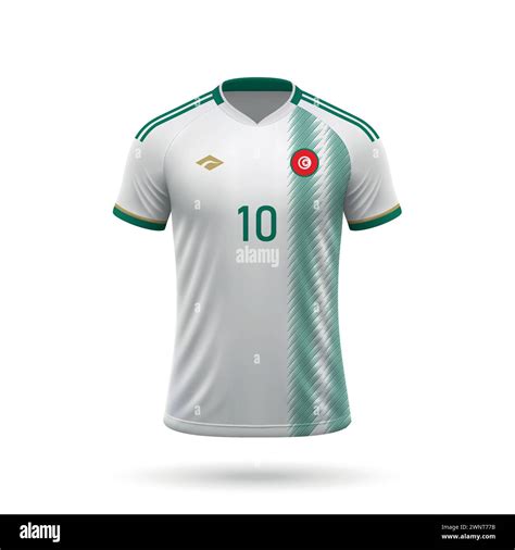 3d realistic soccer jersey Algeria national team, shirt template for ...