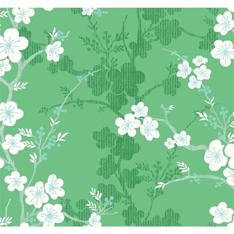 A-Street Prints Nicolette Green Floral Trail Wallpaper 2973-90103 - The Home Depot