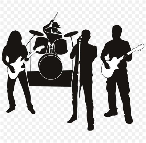 Rock Band Clip Art Musical Ensemble Silhouette Vector Graphics, PNG ...