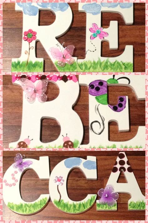 Personalized Garden Theme Nursery Letter for Girls | Handmade ...