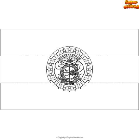 Coloring page Flag of Missouri United States - Supercolored.com